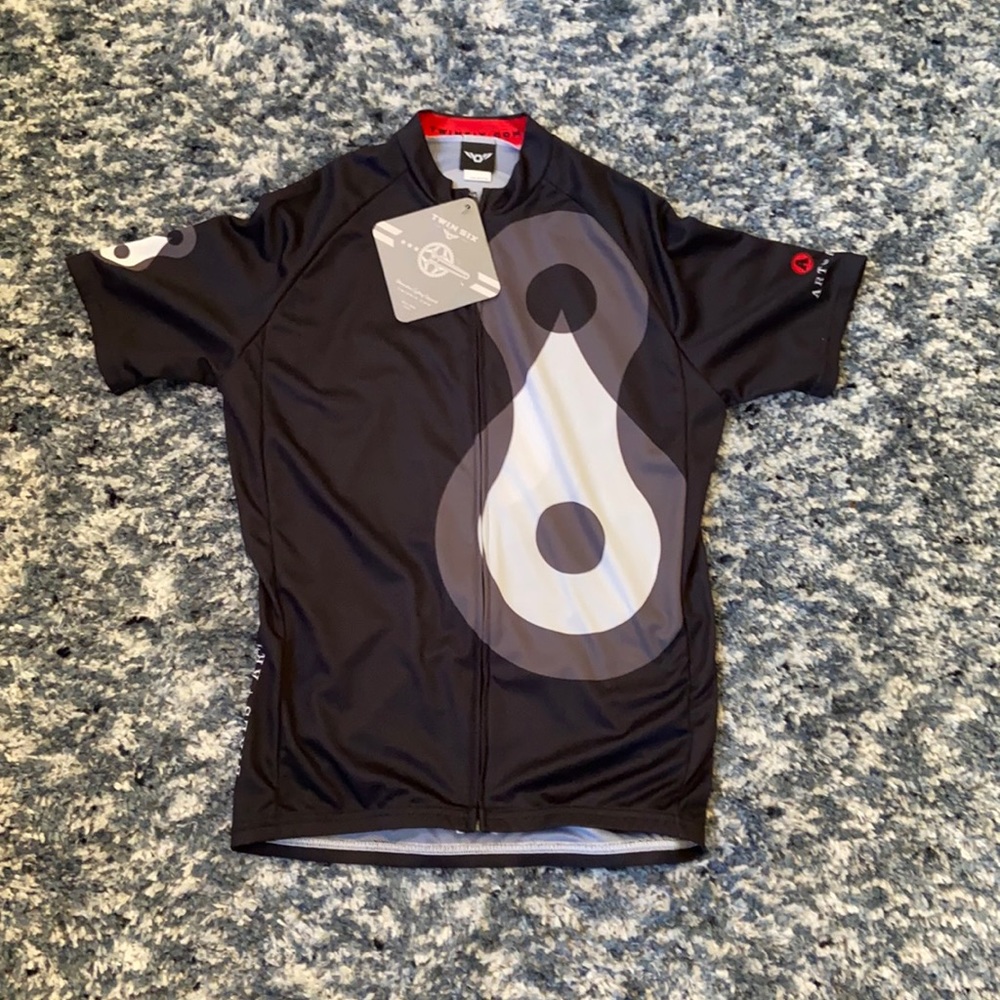 Twin Six Artcrank cycling jersey, size Large.  Full zip. NWT